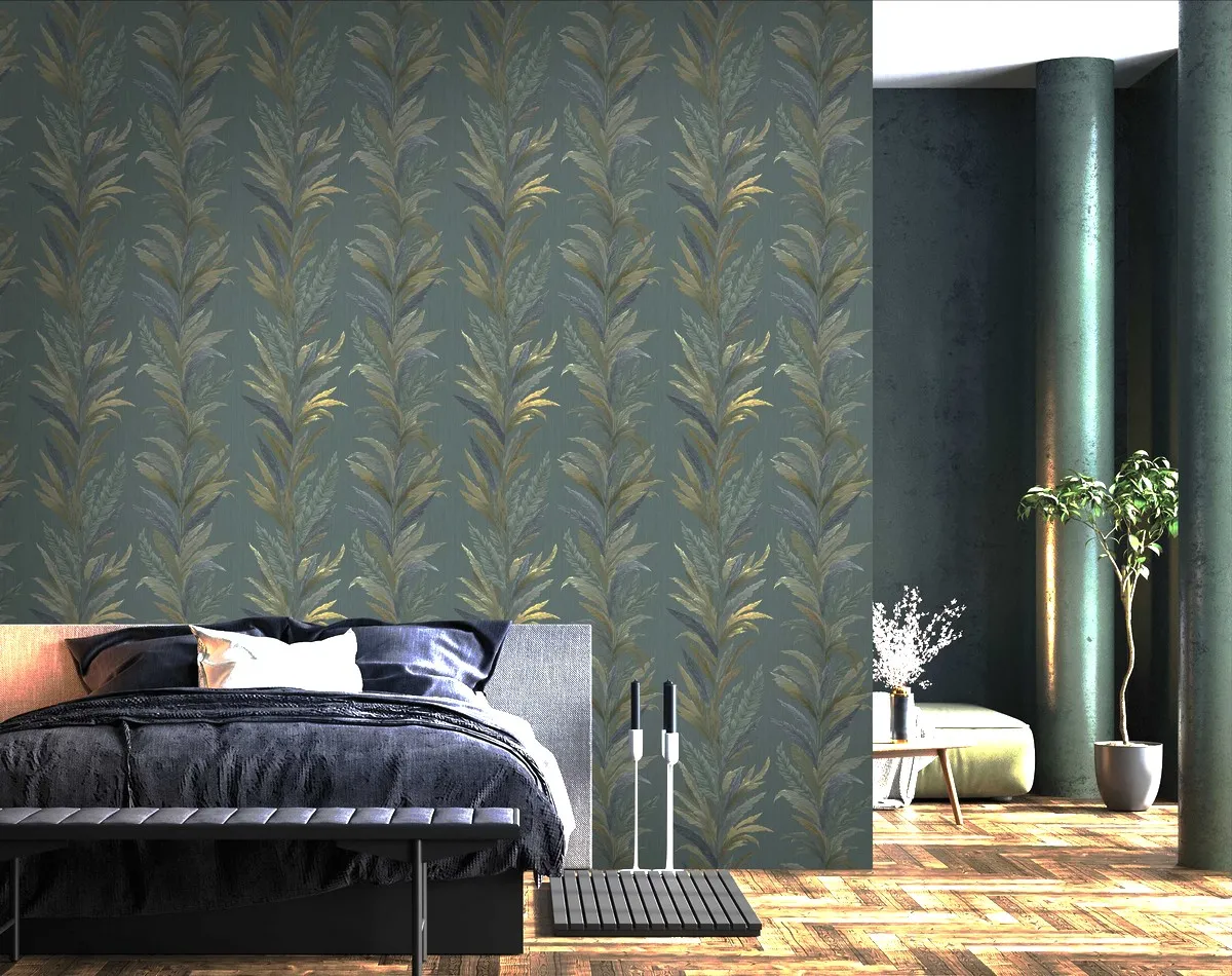 Esempio di camera da letto con carta da parati Biophilic Design | Nanni Giancarlo Esempio di camera da letto con carta da parati Biophilic Design | Nanni Giancarlo